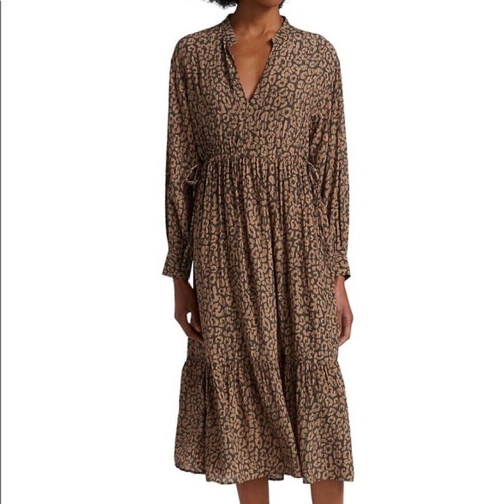 Rails Maple Batik Cheetah Print Midi Dress Size XXL Animal Classic EUC